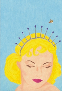 Girl with Bee Illustration
